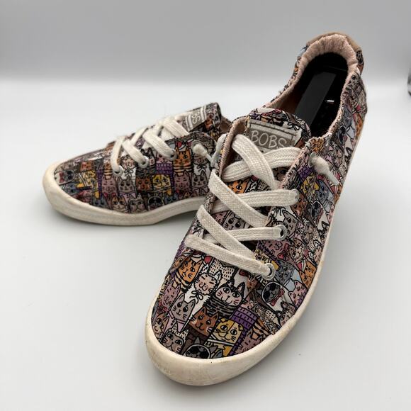 Skechers Shoes - BOBS Skechers Women's 7.5 Beach Bingo Kitty Cruiser Memory Foam Sneakers